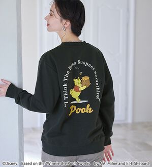 BELLUNA（ベルーナ）の「＜Ｄｉｓｎｅｙ＞【プー】バックプリント裏起毛トレーナー（トレーナー・スウェット）」｜ダークグレー