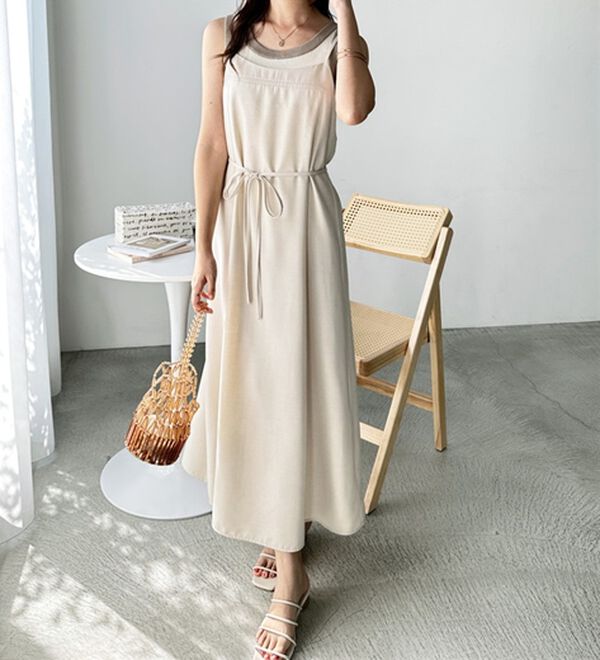 GeeRA（ジーラ）の「リネンライクロングキャミワンピース（その他ワンピース）」｜詳細画像