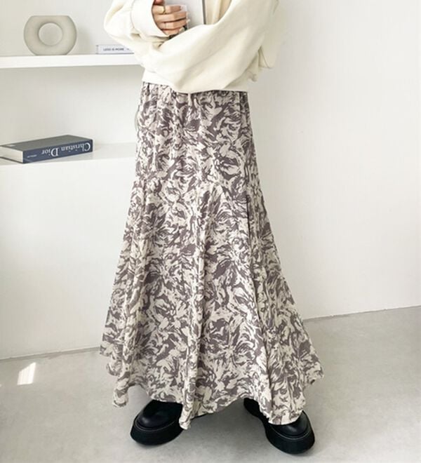 GeeRA（ジーラ）の「切替フレアーロングスカート（ロングスカート）」｜詳細画像