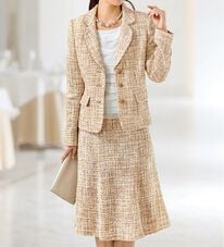 BELLUNA（ベルーナ）の「ファンシーツイードスカートセットアップ（その他スーツ）」