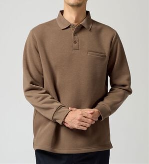 REMEN'S（リメンズ）の「【裏起毛】あったか！長袖ポロ（メンズポロシャツ）」｜モカ