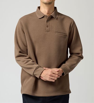 REMEN'S（リメンズ）の「【裏起毛】あったか！長袖ポロ（メンズポロシャツ）」