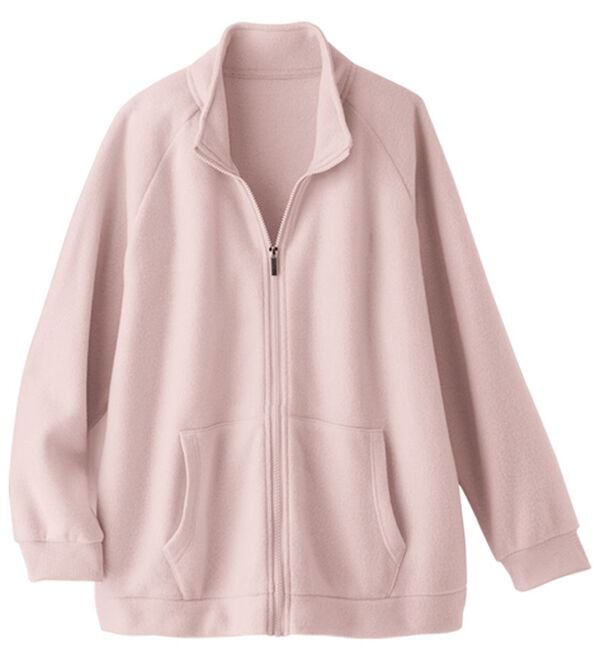 BELLUNA（ベルーナ）の「毎日着られる！快適フリースジップジャケット（その他カーディガン）」｜グレイッシュピンク