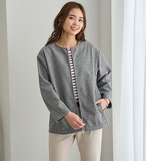BELLUNA（ベルーナ）の「ウーリッシュ素材ゆったりジャケット（その他ジャケット）」｜詳細画像