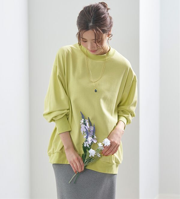 BELLUNA（ベルーナ）の「長めのリブが差をつける！全隠しトレーナー（カットソー）」｜詳細画像