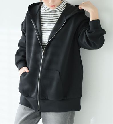 A HAPPY MARILYN（アハッピーマリリン）の「【Ｌ～６Ｌ】なめらかさらり美人なダンボールジップパーカースウェット（パーカー）」