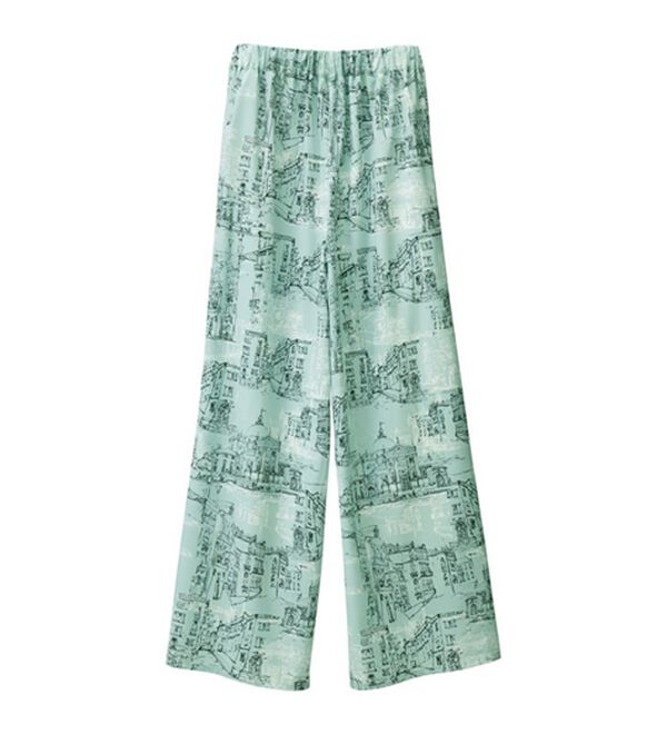 RANAN（ラナン）の「スカーフプリントセミワイドパンツ（フルレングスパンツ）」｜詳細画像