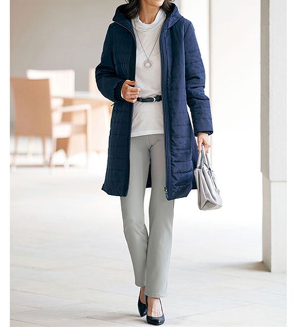 BELLUNA（ベルーナ）の「すっきり暖かストレッチスリムパンツ（フルレングスパンツ）」｜詳細画像