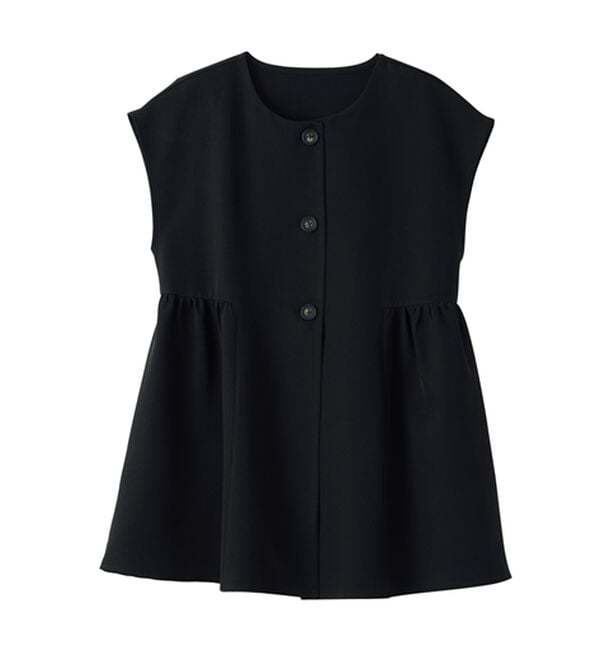 RANAN（ラナン）の「洗える！ペプラムギャザーベストセットアップ（パンツスーツ）」｜詳細画像