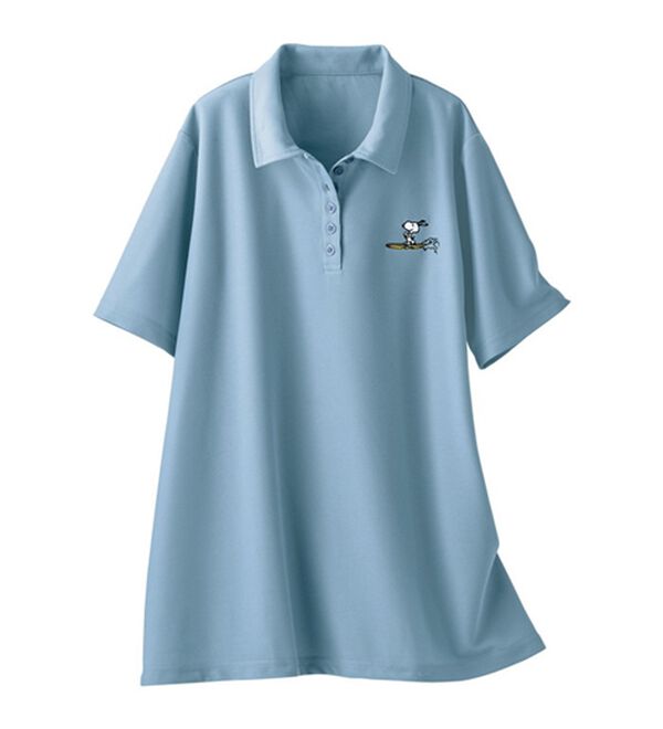 BELLUNA（ベルーナ）の「スヌーピー刺しゅうポロチュニック（ポロシャツ）」｜詳細画像