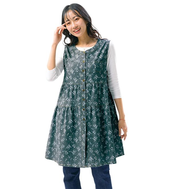 ルフラン（ルフラン）の「【２色組】いつも着ちゃう！デニム調チュニック（チュニック）」｜詳細画像