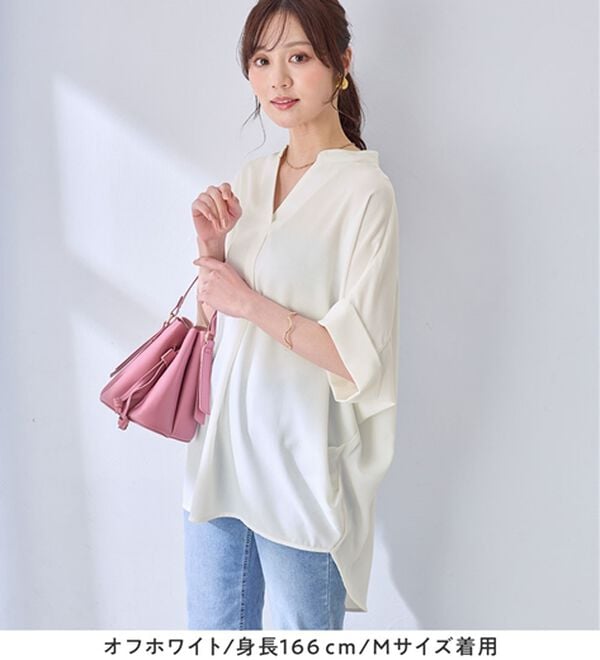 alotta（アロッタ）の「サイドタックゆるドルマンとろみブラウスチュニック（ブラウス）」｜詳細画像
