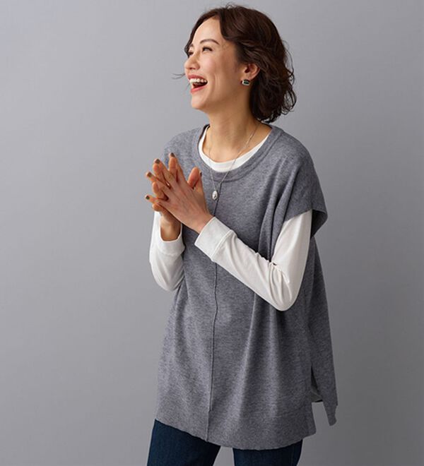 BELLUNA（ベルーナ）の「着回し自在！ニットベストアンサンブル（アンサンブル）」｜詳細画像