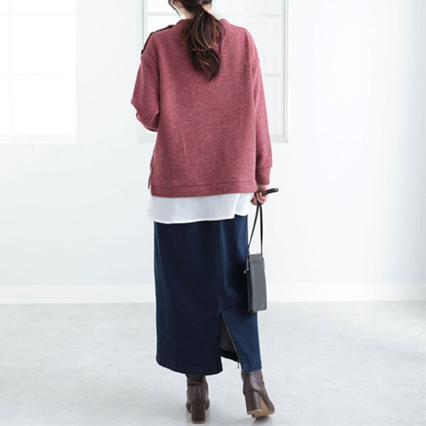 BELLUNA（ベルーナ）の「肩ボタン布帛切替チュニック（チュニック）」｜詳細画像