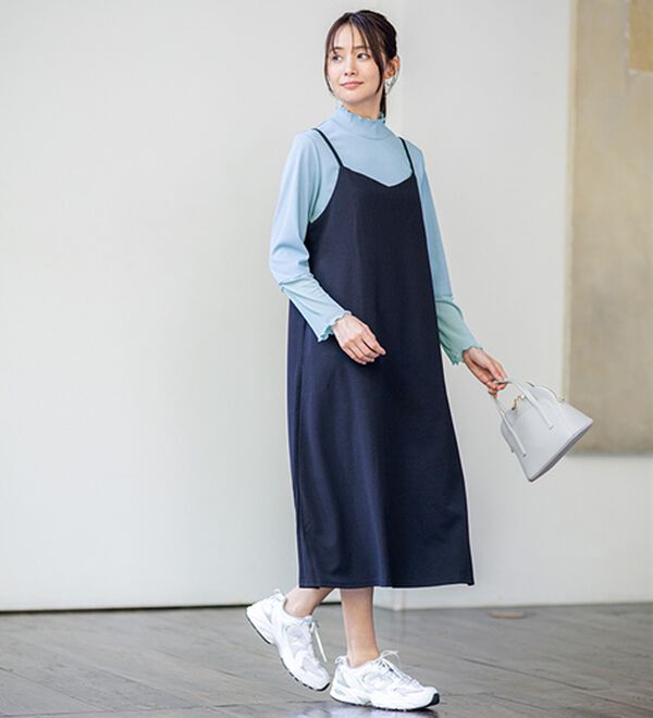 BELLUNA（ベルーナ）の「【2点セット】袖切替プルオーバー付ワンピアンサンブル（その他ワンピース）」｜詳細画像