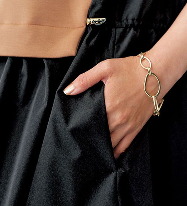 BELLUNA（ベルーナ）の「異素材切替ドロスト使いワンピース（その他ワンピース）」｜詳細画像