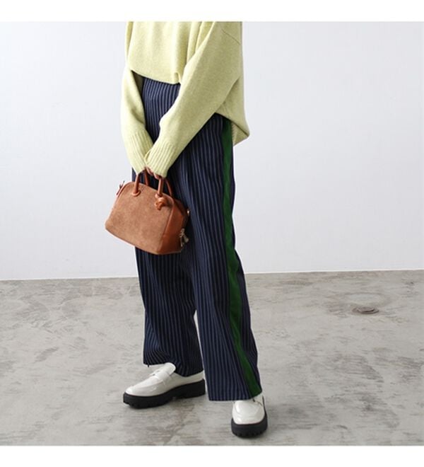 GeeRA（ジーラ）の「サイドライン裾スリットパンツ（フルレングスパンツ）」｜詳細画像