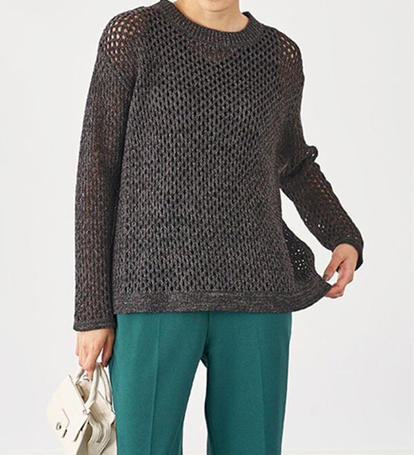 BATONER【新品】メッシュニット Girly Doll ニット セーター メッシュサマーニットプルオーバー