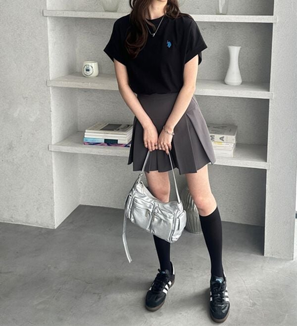 GeeRA（ジーラ）の「【新色追加】【ＵＳ．ＰＯＬＯ．ＡＳＳＮ】綿100％フレンチスリーブＴシャツ（Tシャツ）」｜詳細画像