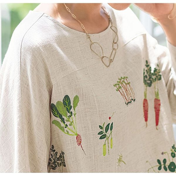 お野菜刺しゅうゆったりブラウス - ベルーナ【公式】