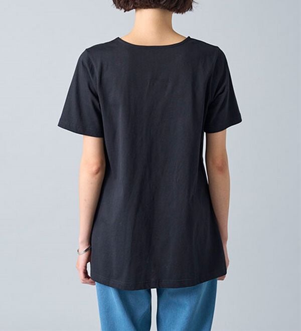 BELLUNA（ベルーナ）の「ひんやリッチコットン大人のプリントロング丈Ｔシャツ（カットソー）」｜詳細画像