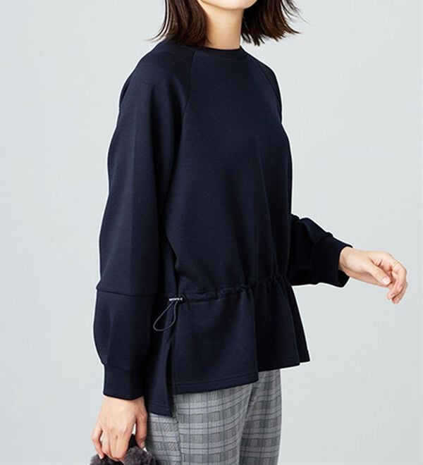 BELLUNA（ベルーナ）の「とろみ素材ドロスト使いプルオーバー（カットソー）」｜詳細画像