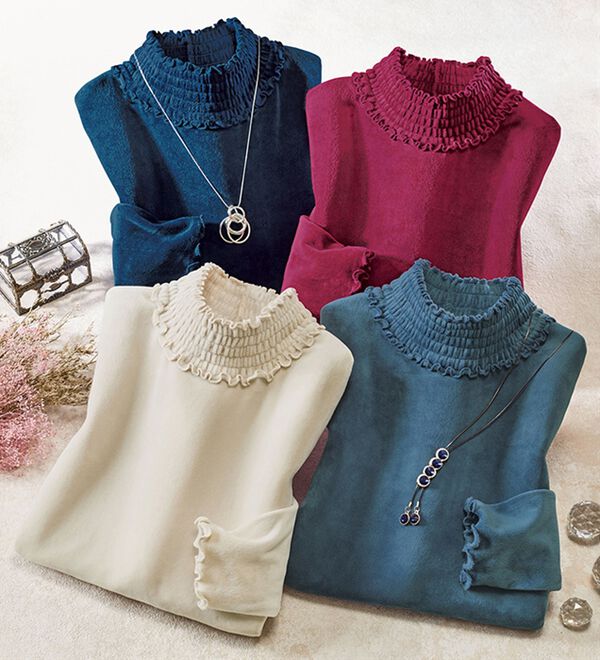 ルフラン（ルフラン）の「【４色組】ふわっ。とろ。裏ファープルオーバー（カットソー）」｜詳細画像