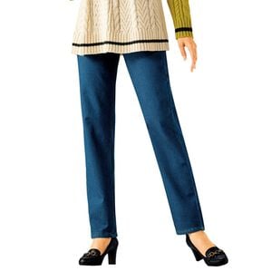 BELLUNA（ベルーナ）の「あったか裏フリースストレッチジーンズ（フルレングスパンツ）」｜インディゴ