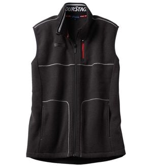 「＜ツアーステージ＞バーズアイ裏起毛ベスト（メンズベスト）」｜ブラック