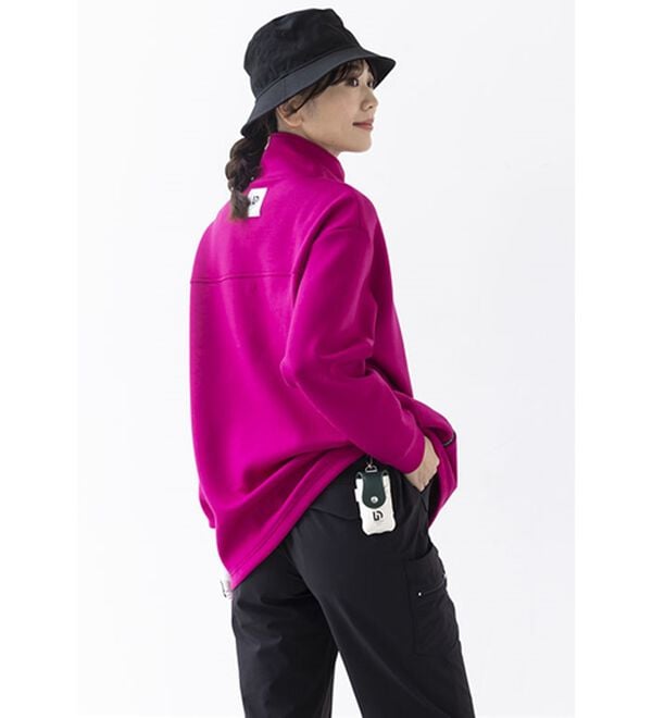 BELLUNA（ベルーナ）の「吸水速乾！ジッパーロゴプルオーバー（カットソー）」｜詳細画像