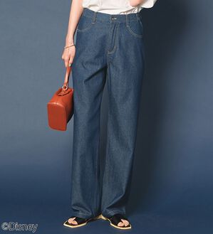 BELLUNA（ベルーナ）の「＜Ｄｉｓｎｅｙ＞刺しゅうデニムパンツ（ワイドパンツ・ガウチョ）」｜インディゴ