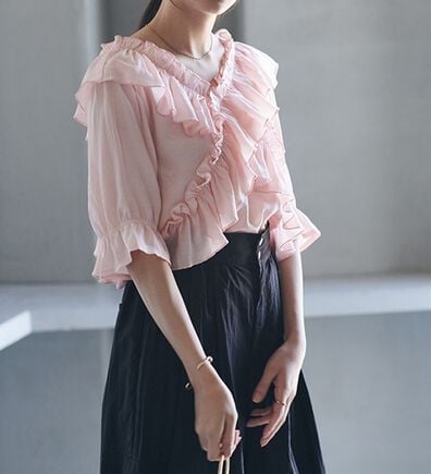 RANAN（ラナン）の「オフショルフリルブラウス（ブラウス）」