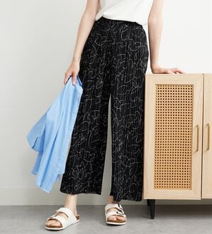 BELLUNA（ベルーナ）の「なめらか素材ゆったりプリーツパンツ（ワイドパンツ・ガウチョ）」｜詳細画像