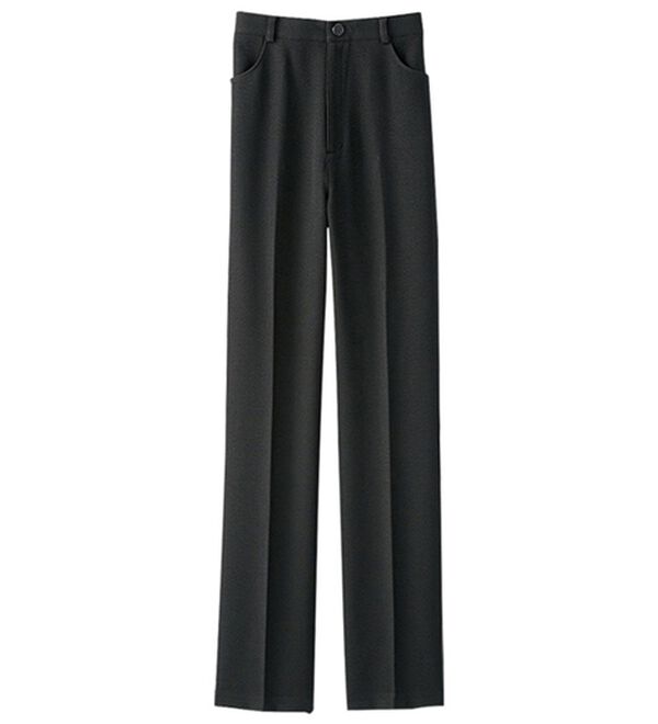 BELLUNA（ベルーナ）の「ミセスの為の蓄熱保温素材美脚ストレートパンツ（フルレングスパンツ）」｜黒