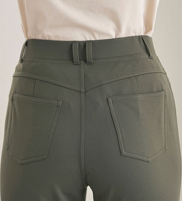 BELLUNA（ベルーナ）の「サラリ冷感！かのこ素材スティックパンツ（フルレングスパンツ）」｜詳細画像