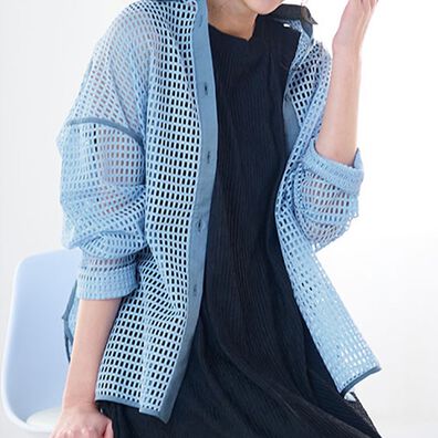 RANAN（ラナン）の「異素材切替メッシュシャツ（シャツ）」