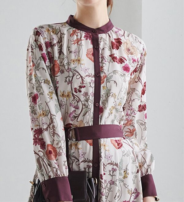 RANAN（ラナン）の「配色ボタニカルシャツワンピース（シャツワンピース）」｜詳細画像