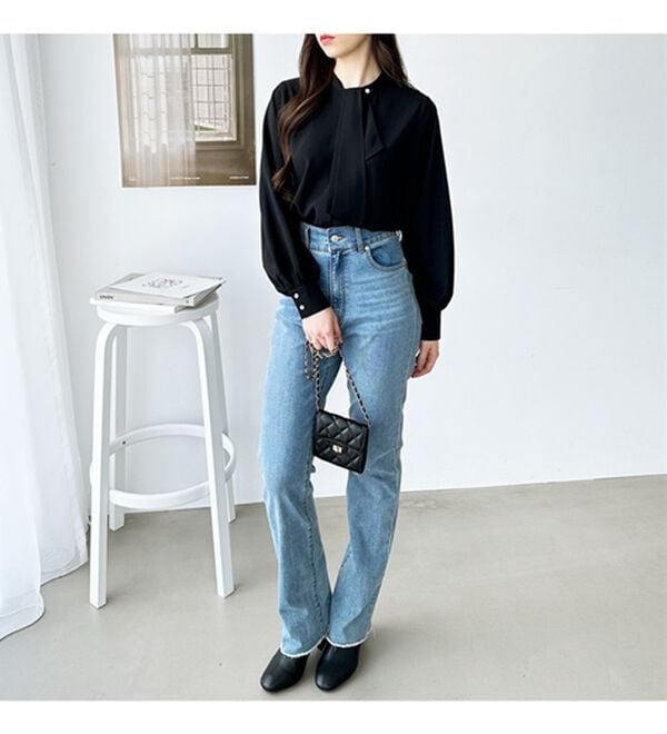 GeeRA（ジーラ）の「２ＷＡＹドレープスカーフタイブラウス（ブラウス）」｜詳細画像