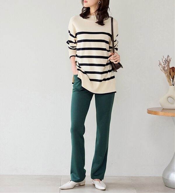 BELLUNA（ベルーナ）の「【裏起毛有無】ジャストフィットらくらくパンツ（フルレングスパンツ）」｜詳細画像