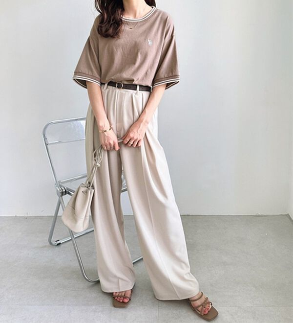 GeeRA（ジーラ）の「【ＵＳ．ＰＯＬＯ．ＡＳＳＮ】ライン配色Ｔシャツ（Tシャツ）」｜詳細画像