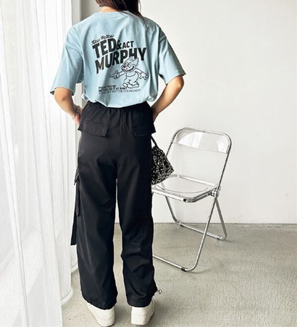 GeeRA（ジーラ）の「ヴィンテージ風猫プリントロゴＴシャツ（Tシャツ）」｜詳細画像