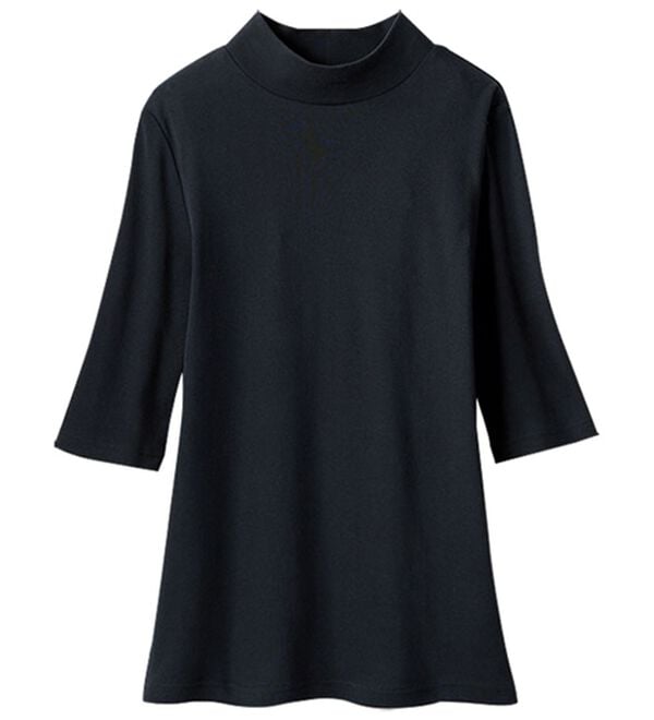 LAVIENNE（ラヴィエンヌ）の「【医師オススメ】ＵＶカット綿１００％ハイネックプルオーバー（５分袖）＜カラフルコットン＞（肌着・インナーウェア）」｜詳細画像