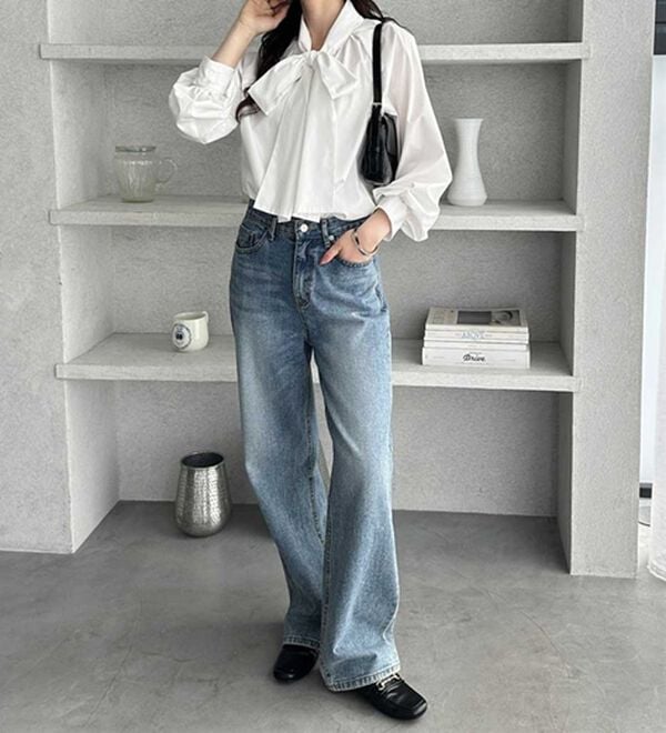 GeeRA（ジーラ）の「ボリュームボウタイブラウス（ブラウス）」｜詳細画像