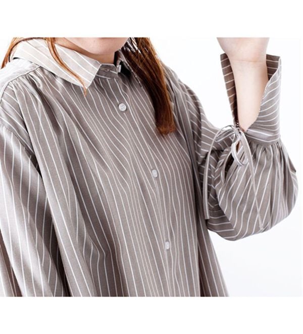 BELLUNA（ベルーナ）の「袖リボンデザインシャツチュニック（チュニック）」｜詳細画像