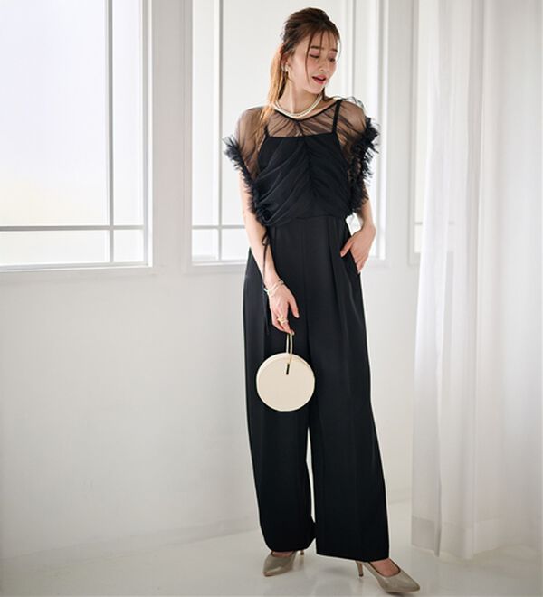 RANAN（ラナン）の「マルチWAYフリルチュールボレロセットパンツドレス（その他ワンピース）」｜詳細画像