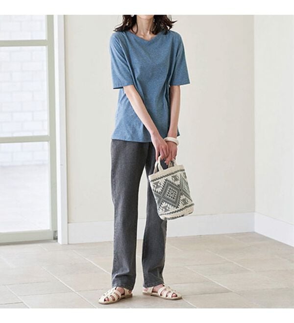 BELLUNA（ベルーナ）の「綿１００％抗菌防臭汗ジミ対策プルオーバー（カットソー）」｜詳細画像