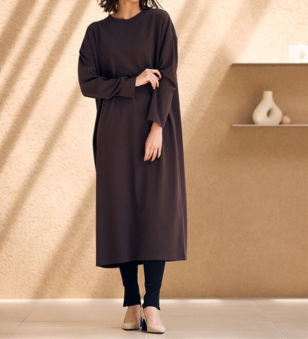 RANAN（ラナン）の「【レギンス付】＜ＢＣ＞綿１００％オーバーシルエットワンピース（その他ワンピース）」｜詳細画像