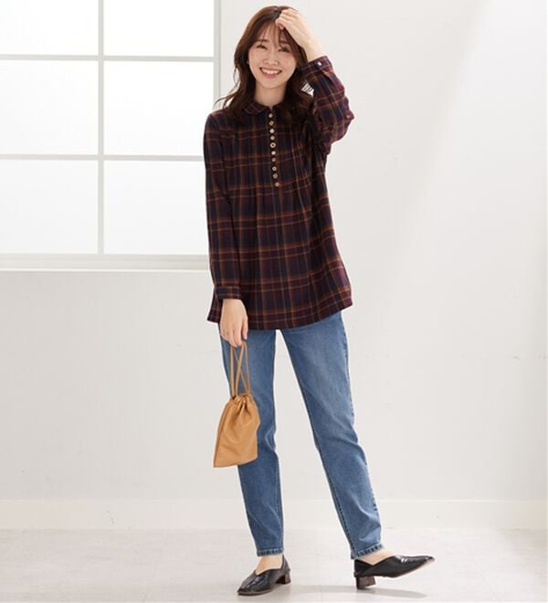 BELLUNA（ベルーナ）の「【ふわふわ裏ファー】パチパチしにくい裏ファーオーバーブラウス（ブラウス）」｜詳細画像