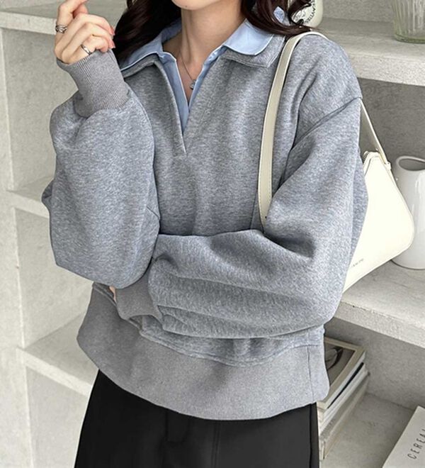 GeeRA（ジーラ）の「ダブル衿スウェット（トレーナー・スウェット）」｜詳細画像