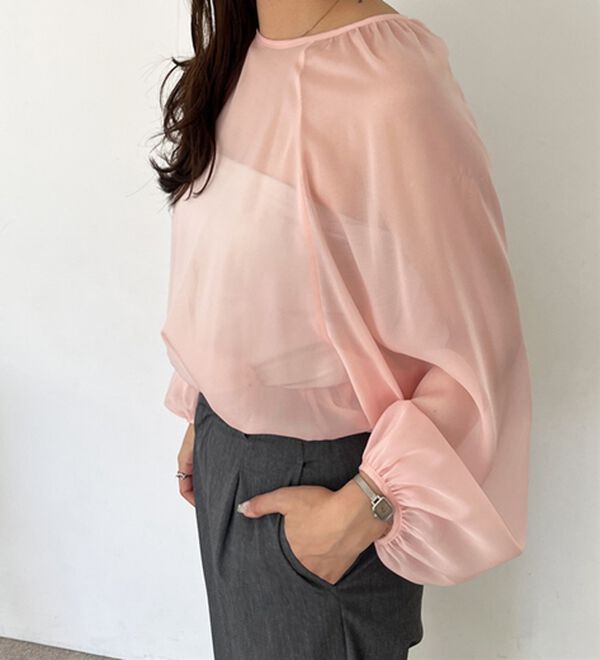 GeeRA（ジーラ）の「バックリボンシアーブラウス（ブラウス）」｜詳細画像